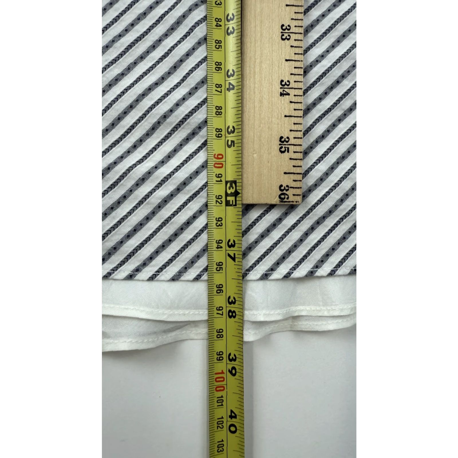 Ann Taylor Ann Taylor LOFT A-Line Dress Womens 0 White Black Striped Halter Summer Cotton Casual Size XS / US 0-2 / IT 36-38 - 6 Thumbnail
