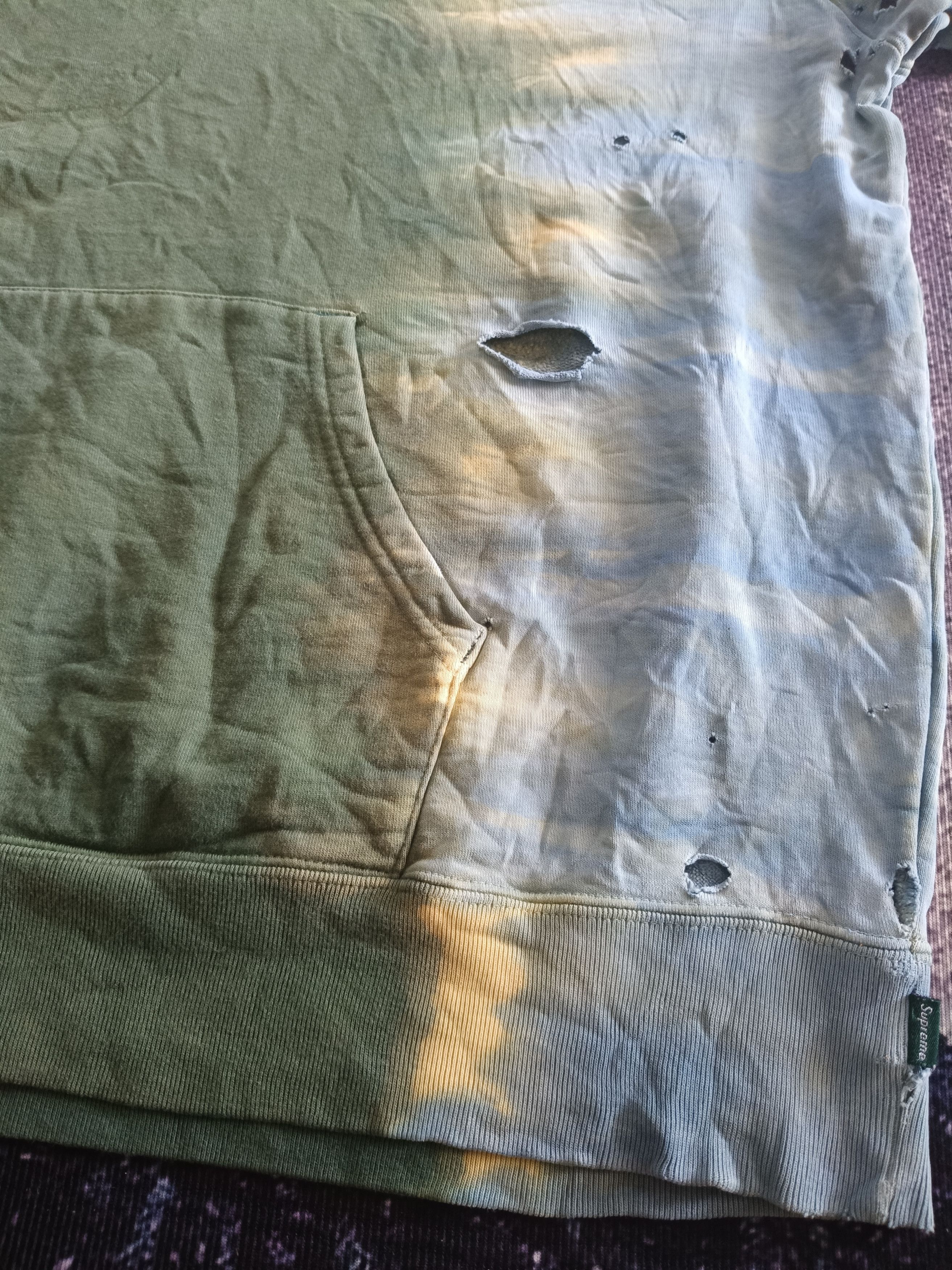 Supreme Supreme bleached distressed hooded sweatshirt Size US XXL / EU 58 / 5 - 11 Thumbnail