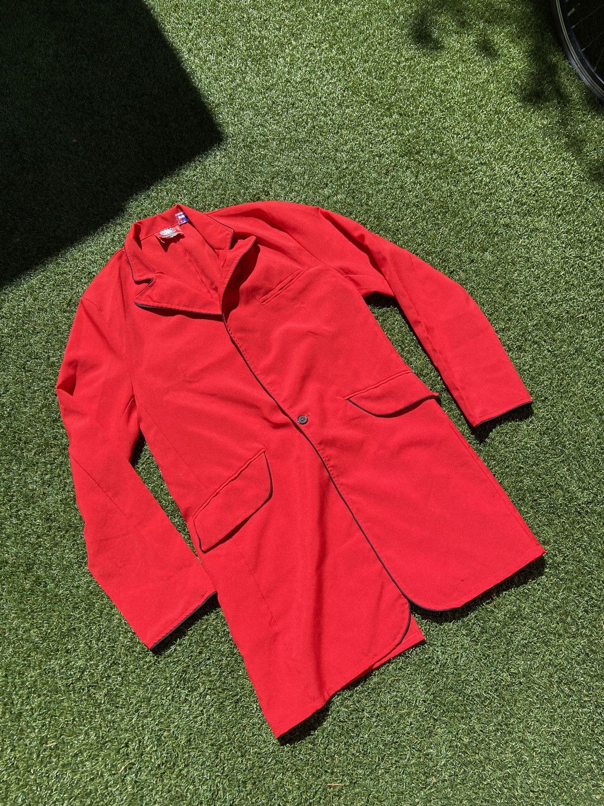 Vintage VTG 90’s Red Balls On Fire Red Coat / Robe Size US M / EU 48-50 / 2 - 2 Thumbnail