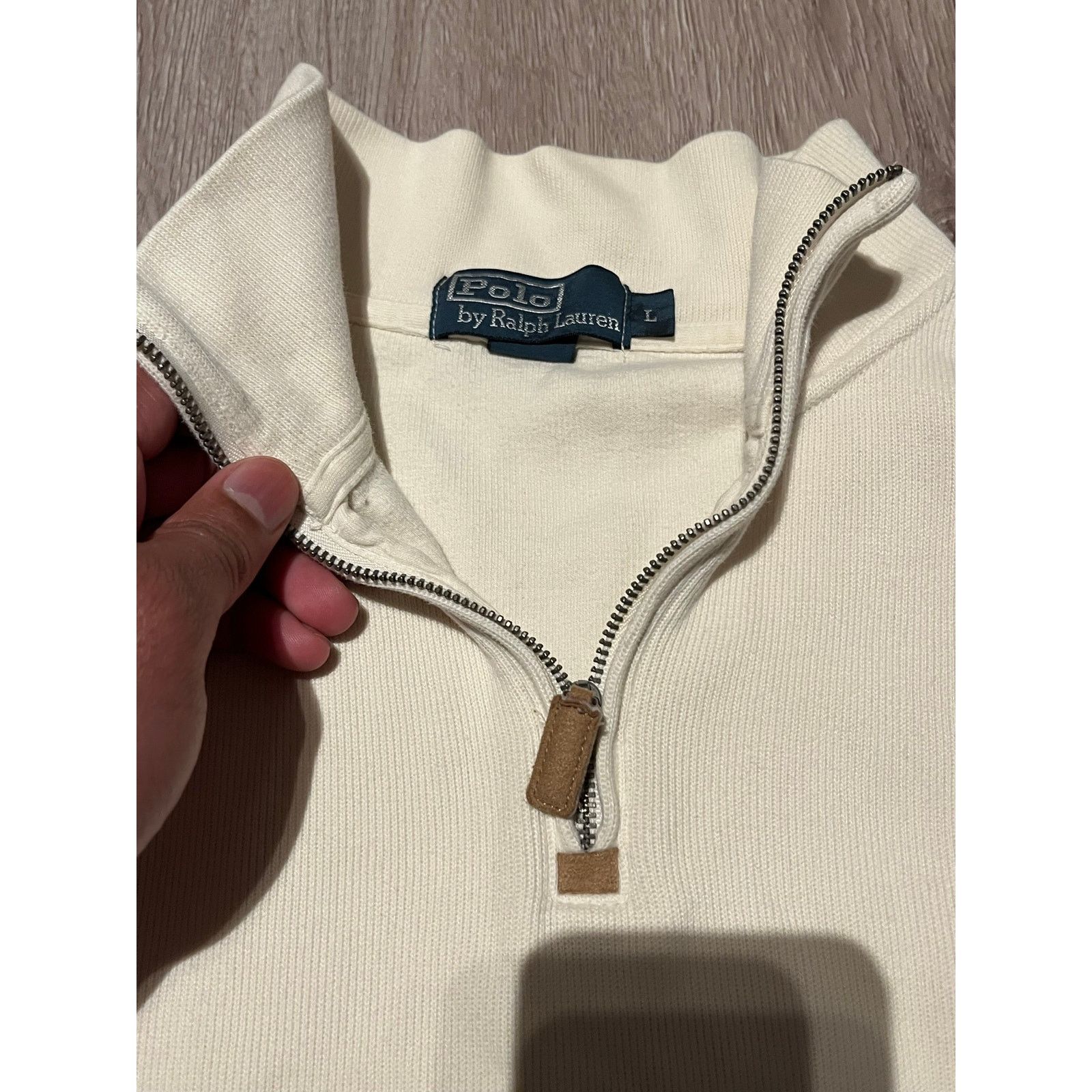 Polo Ralph Lauren Polo Ralph Lauren - Quarter Zip sweater / Cream / Large Size US L / EU 52-54 / 3 - 3 Thumbnail