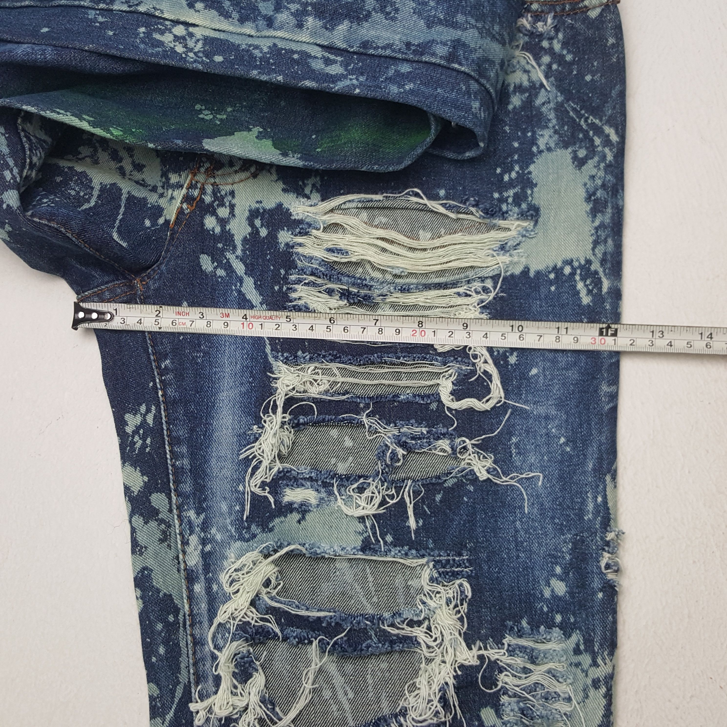 Japanese Brand × Vintage Vintage Denim Exchange Japanese Distressed Paint Art Jeans Size US 32 / EU 48 - 11 Thumbnail