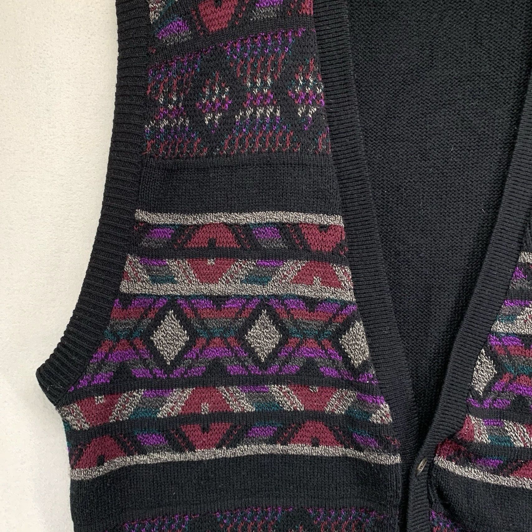 Jantzen VINTAGE Jantzen Sweater Vest Men XL Argyle Diamond Knit Sleeveless V-Neck 90s Preppy Black Acrylic Size US XL / EU 56 / 4 - 6 Thumbnail