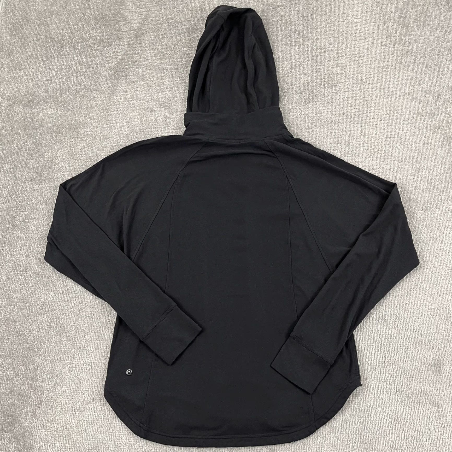 Lululemon Lululemon Hoodie Women Size 8 Black Active Fitness Running Performance High Neck Jacket Long Sleeve Pockets Thumbholes Athletic Regular Size Type Size M / US 6-8 / IT 42-44 - 2 Thumbnail