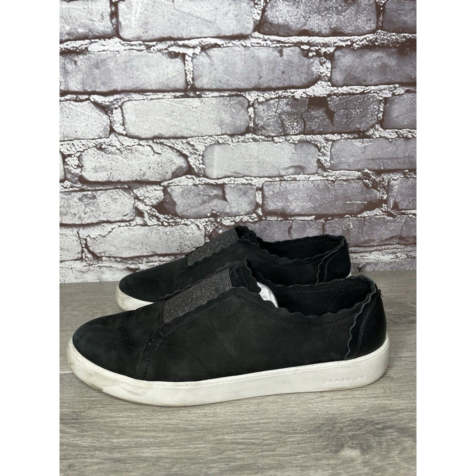 Cole Haan Cole Haan Grand Os Black Nubuck Leather Slip On Comfort Shoe Size US 9.5 / IT 39.5 - 1 Thumbnail