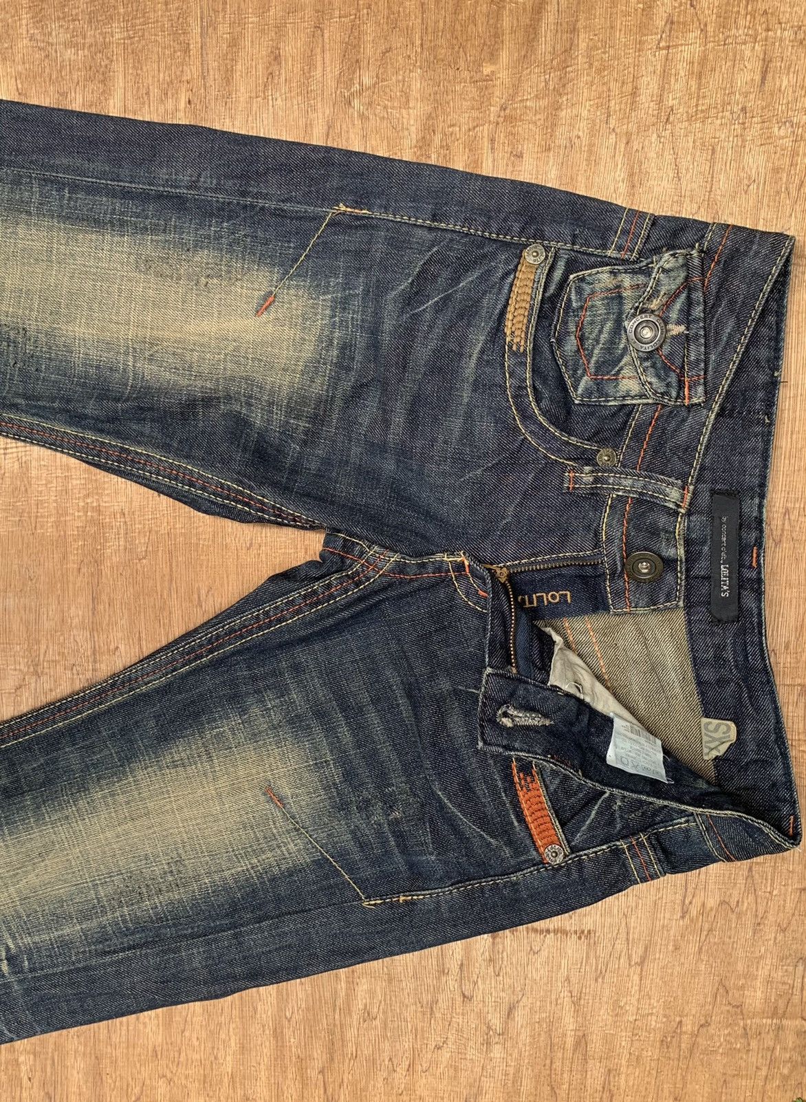 Lolita Jeans Rare.. by concert of the LOLITA’S Flare Denim Jeans Pants Size US 28 / EU 44 - 17 Thumbnail