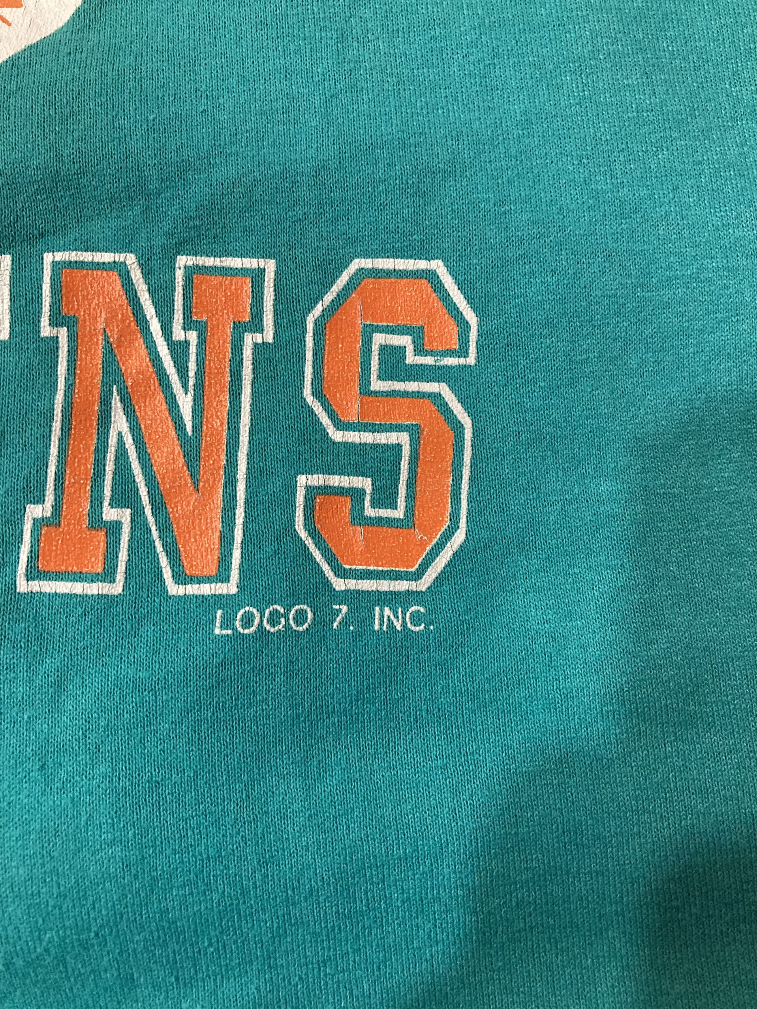 Logo 7 VTG 80s Logo7 Miami Dolphins Shirt 3/4 Sleeve Single Stitch Size US L / EU 52-54 / 3 - 8 Thumbnail