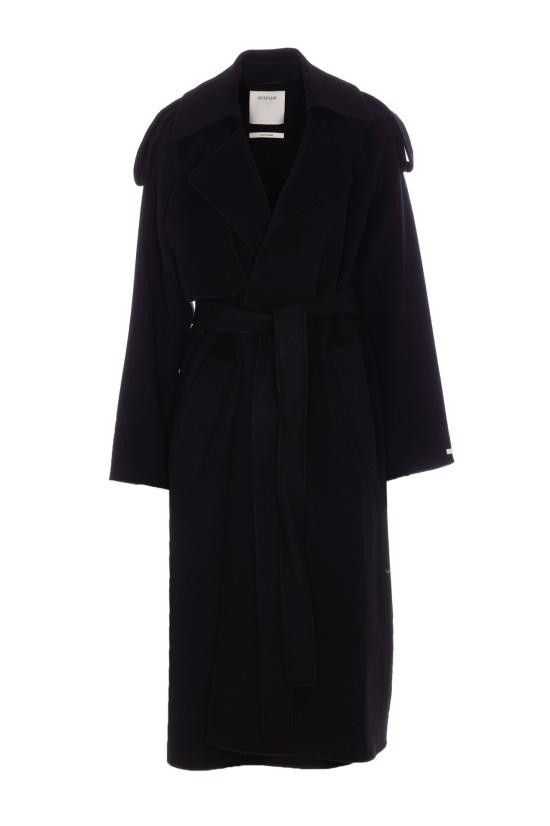 Sportmax SPORTMAX Women Coats 2512011021600 FIORE 013 Black Size XS / US 0-2 / IT 36-38 - 1 Thumbnail