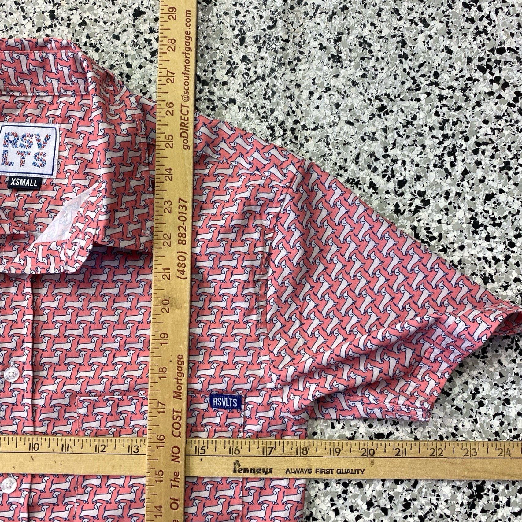 Pinko RSVLTS Shirt Mens XS Pink Dog Print Weiner Dog Short Sleeve Size US XS / EU 42 / 0 - 3 Thumbnail
