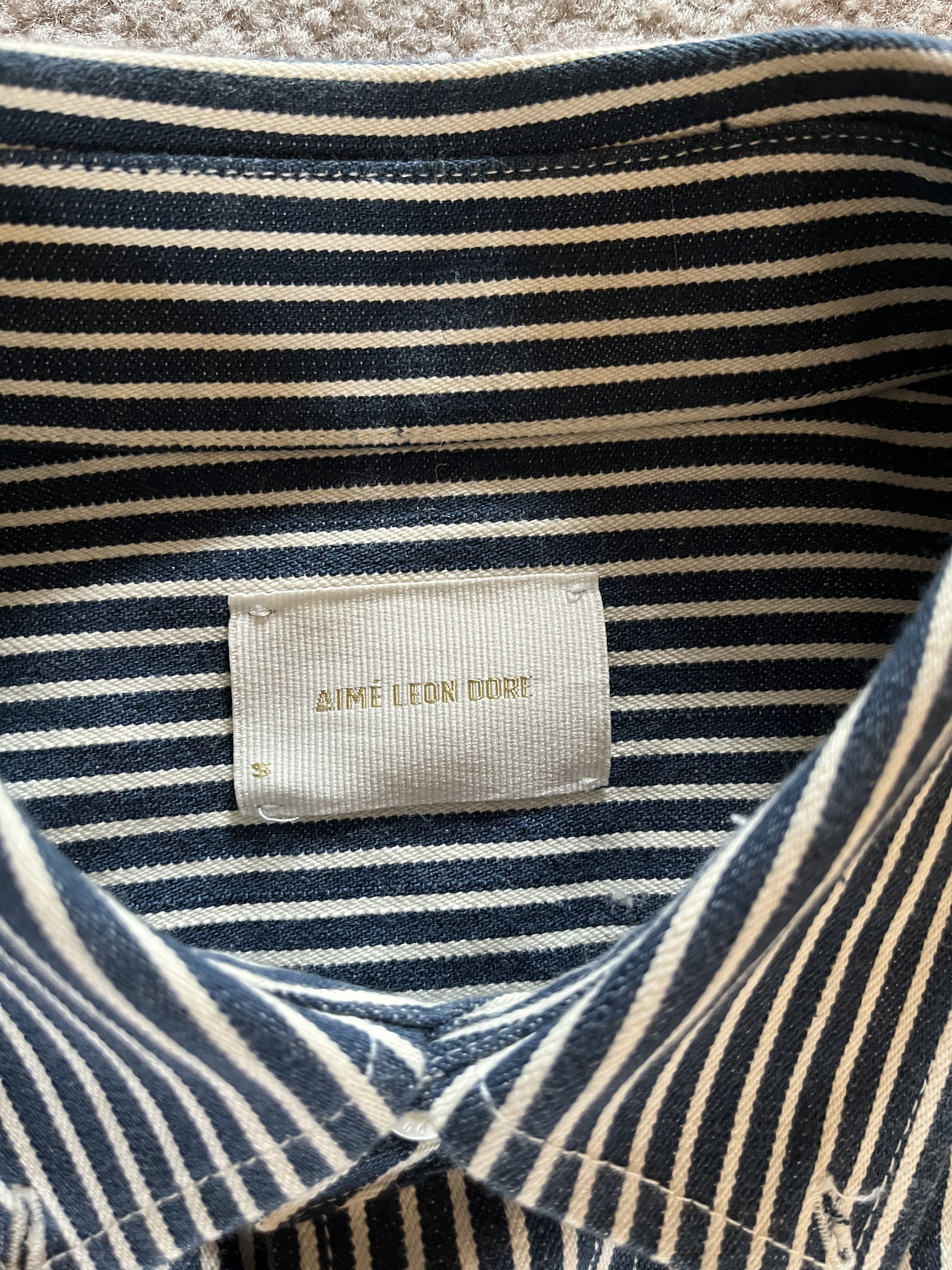 Aime Leon Dore RARE SS21 Workman Shirt - Hickory Stripe Size US S / EU 44-46 / 1 - 8 Thumbnail