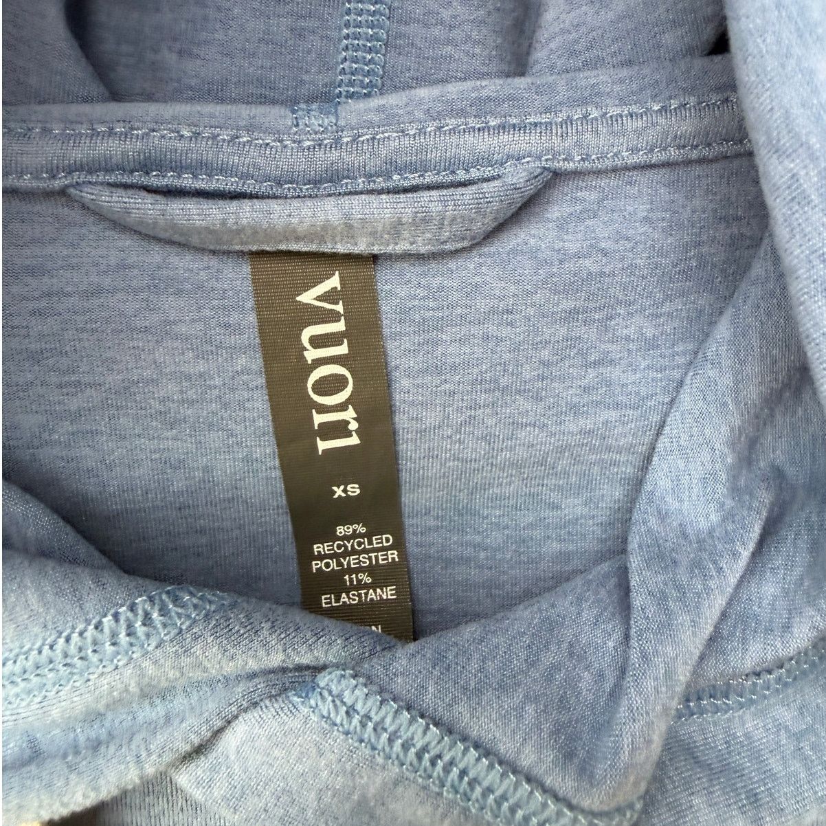Vuori Vuori Blue Hooded Crop Sweater XS Light Long Sleeve Pullover Size XS / US 0-2 / IT 36-38 - 9 Thumbnail