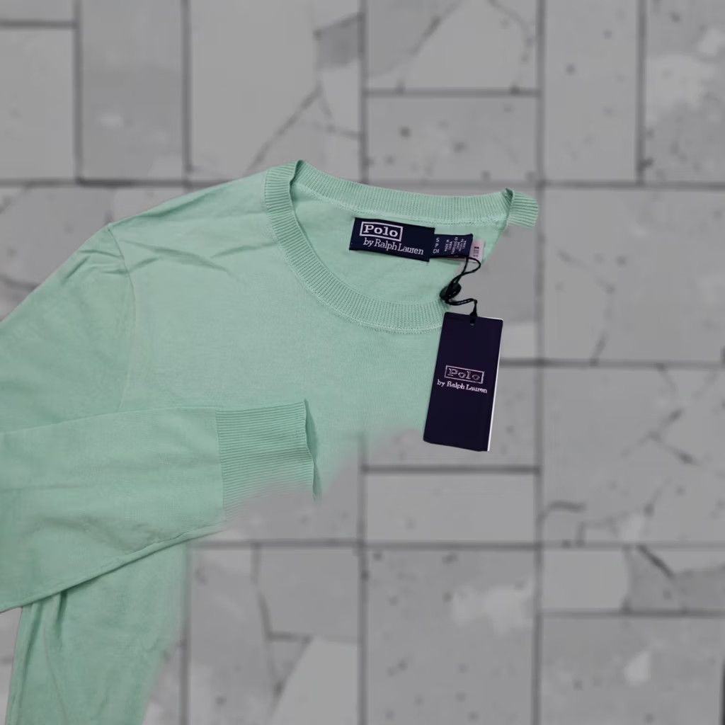 Ralph Lauren Polo Ralph Lauren Classics Crewneck Sweater Light Green Cotton Men's Size S Size US S / EU 44-46 / 1 - 1 Thumbnail