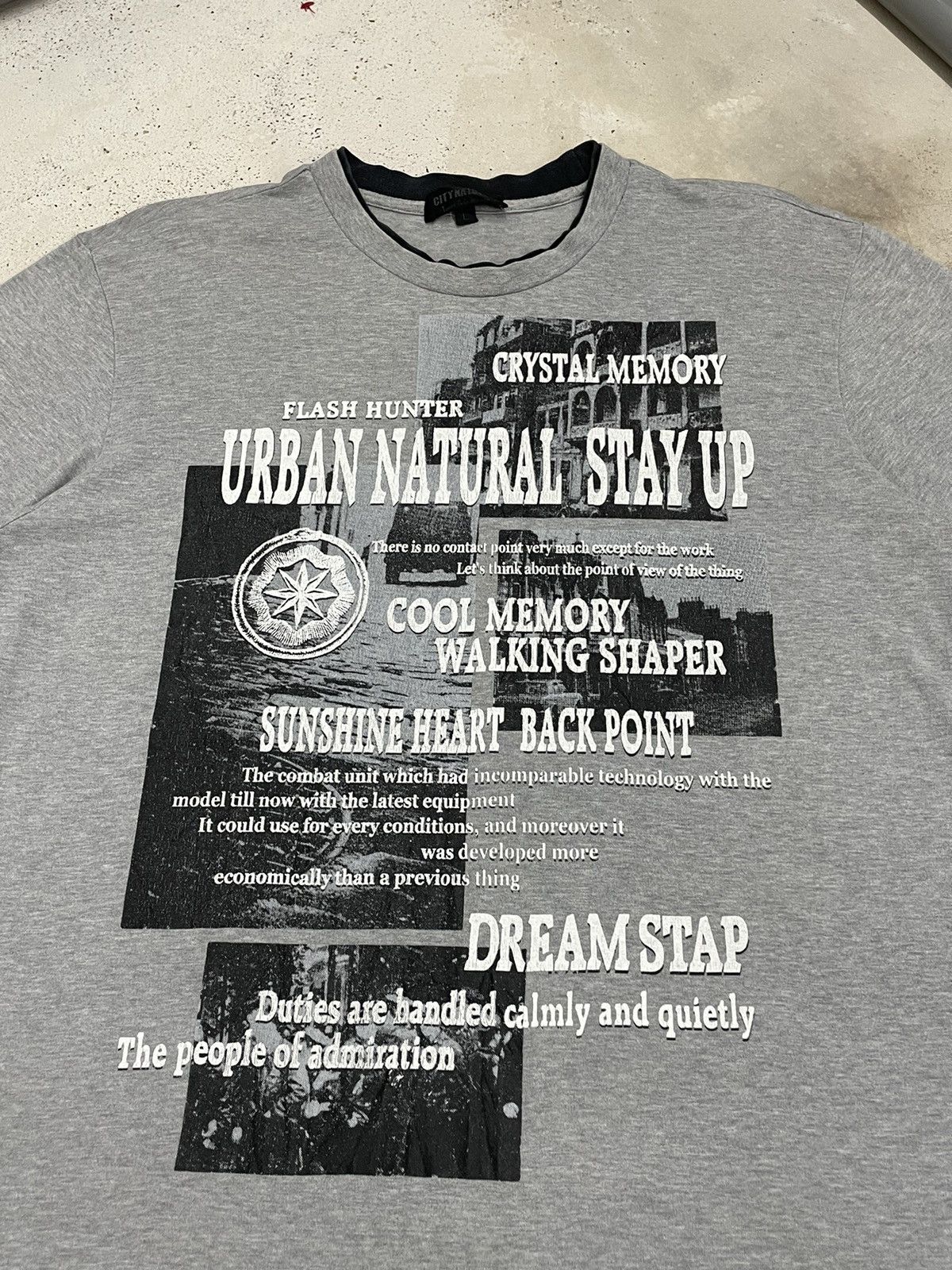 Japanese Brand City Natural Photo City Life Sunshine Poem Layered Tee Size US L / EU 52-54 / 3 - 4 Thumbnail