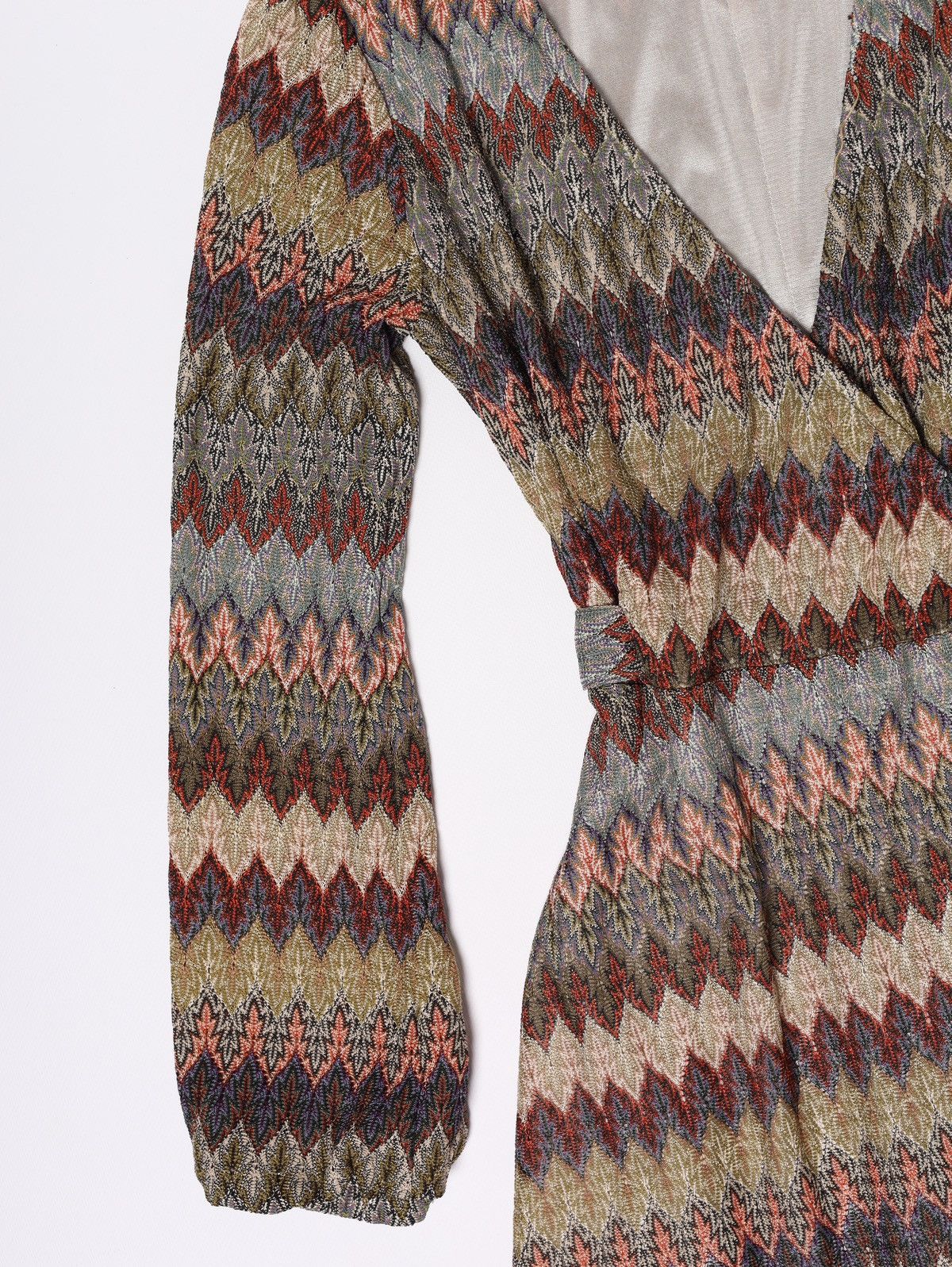 Missoni Missoni Geometric Cotton Viscose Linen Dress Long Printed Size XS / US 0-2 / IT 36-38 - 5 Thumbnail