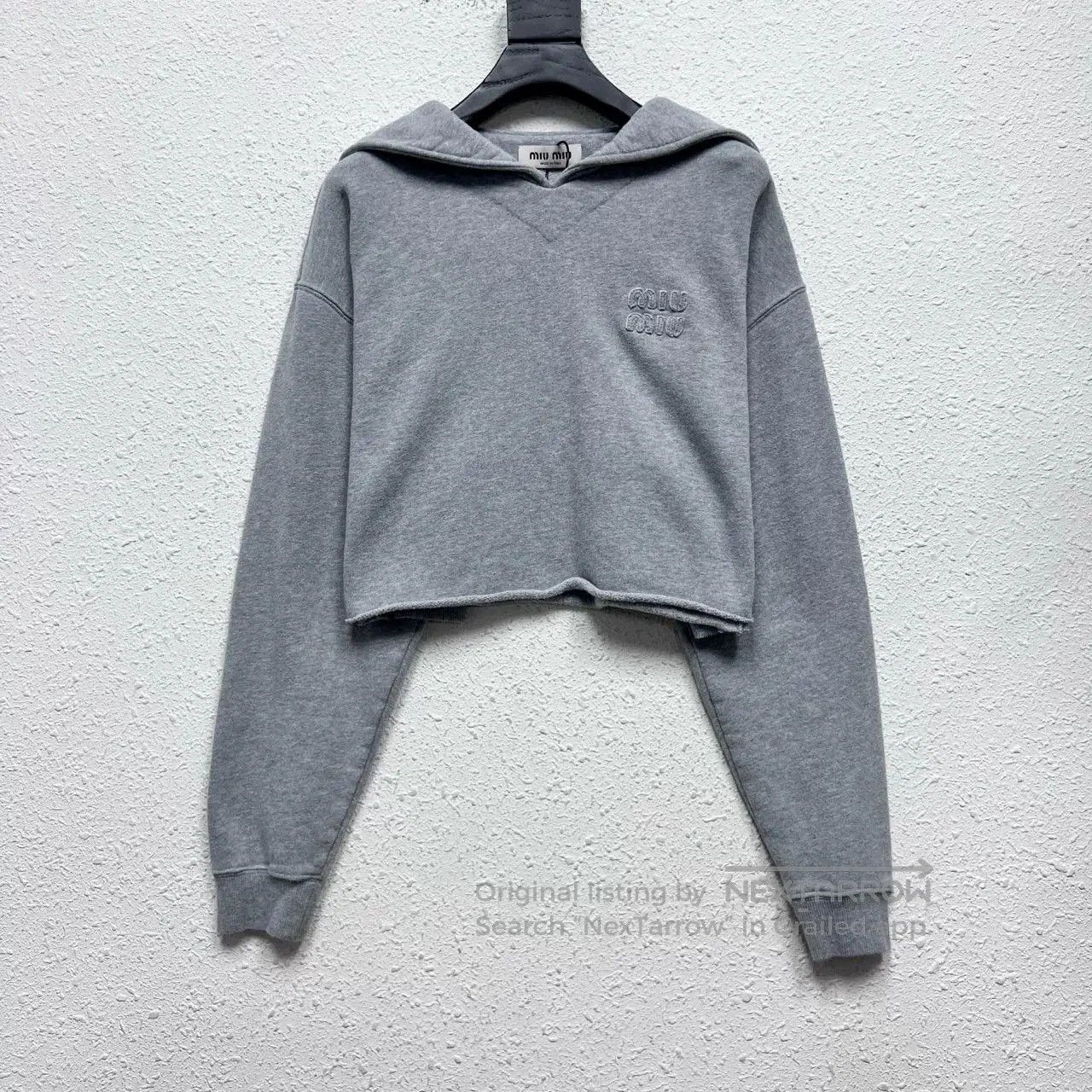 Miu Miu gray cropped sailor sweatshirt by miumiu. Size XS / US 0-2 / IT 36-38 - 1 Thumbnail