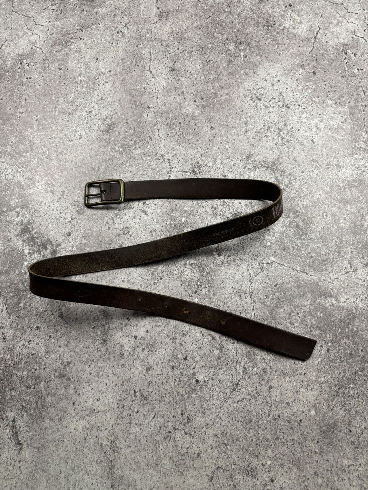 Japanese Brand 00’s NINE STYLE BROWN LEATHER RARE Y2K BELT VINTAGE Size ONE SIZE - 4 Thumbnail