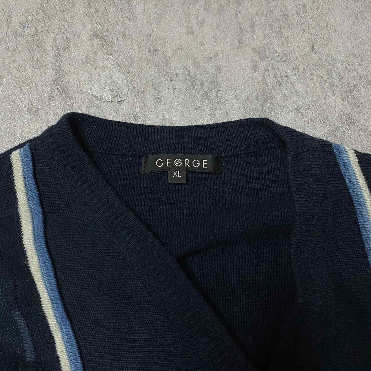 Other Navy blue striped sweater with a retro vibe knitwear Size US XL / EU 56 / 4 - 3 Thumbnail