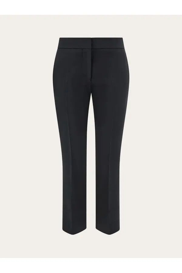 Salvatore Ferragamo o1s1rm0526 Kick Flare Pant in Black Size 25" / US 0 / IT 36 - 1 Thumbnail