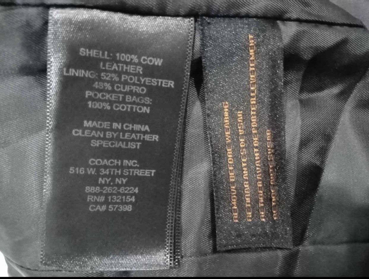 Coach Coach Moto Leather Jacket Size L / US 10 / IT 46 - 9 Thumbnail