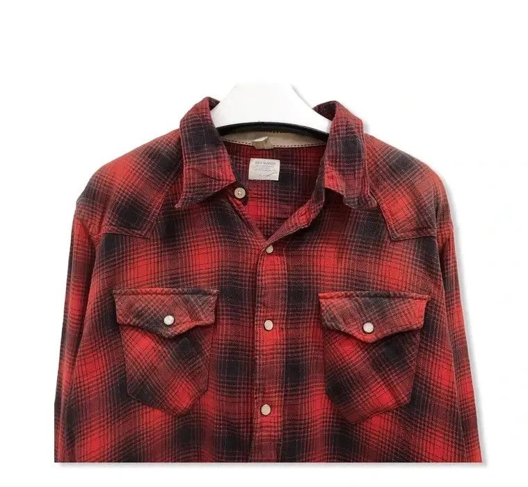 Japanese Brand Japanese Brand Back Number Western Flannel Shirt 👕 Size US L / EU 52-54 / 3 - 2 Thumbnail