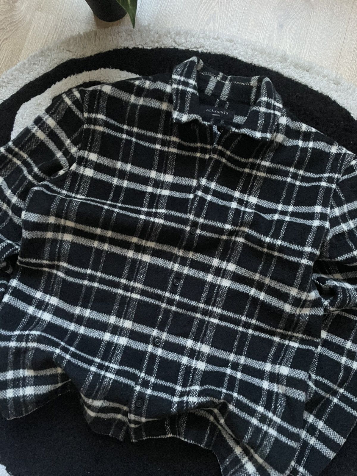 Allsaints ALLSAINTS STRIPPED FLANNEL OVERSHIRT Size US M / EU 48-50 / 2 - 3 Thumbnail