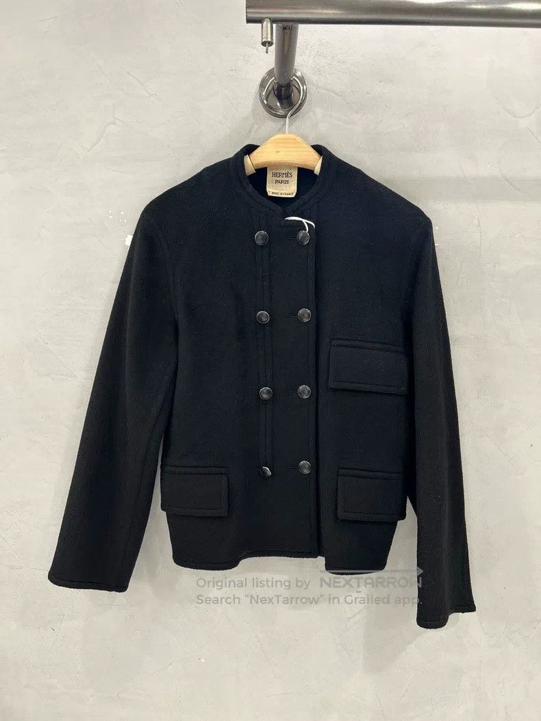 Hermes Hermes Black cashmere knitted jacket Size XXS / US 00 / IT 34 - 1 Thumbnail
