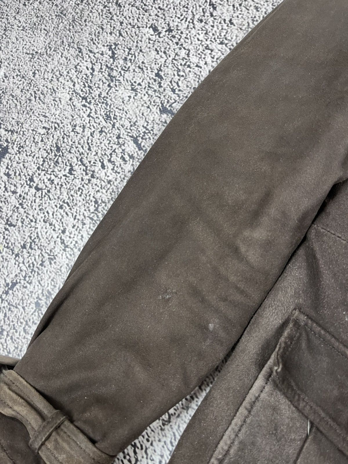 Max Mara Weekend Max Mara Suede Military Jacket Dark Brown Leather L Size L / US 10 / IT 46 - 8 Thumbnail