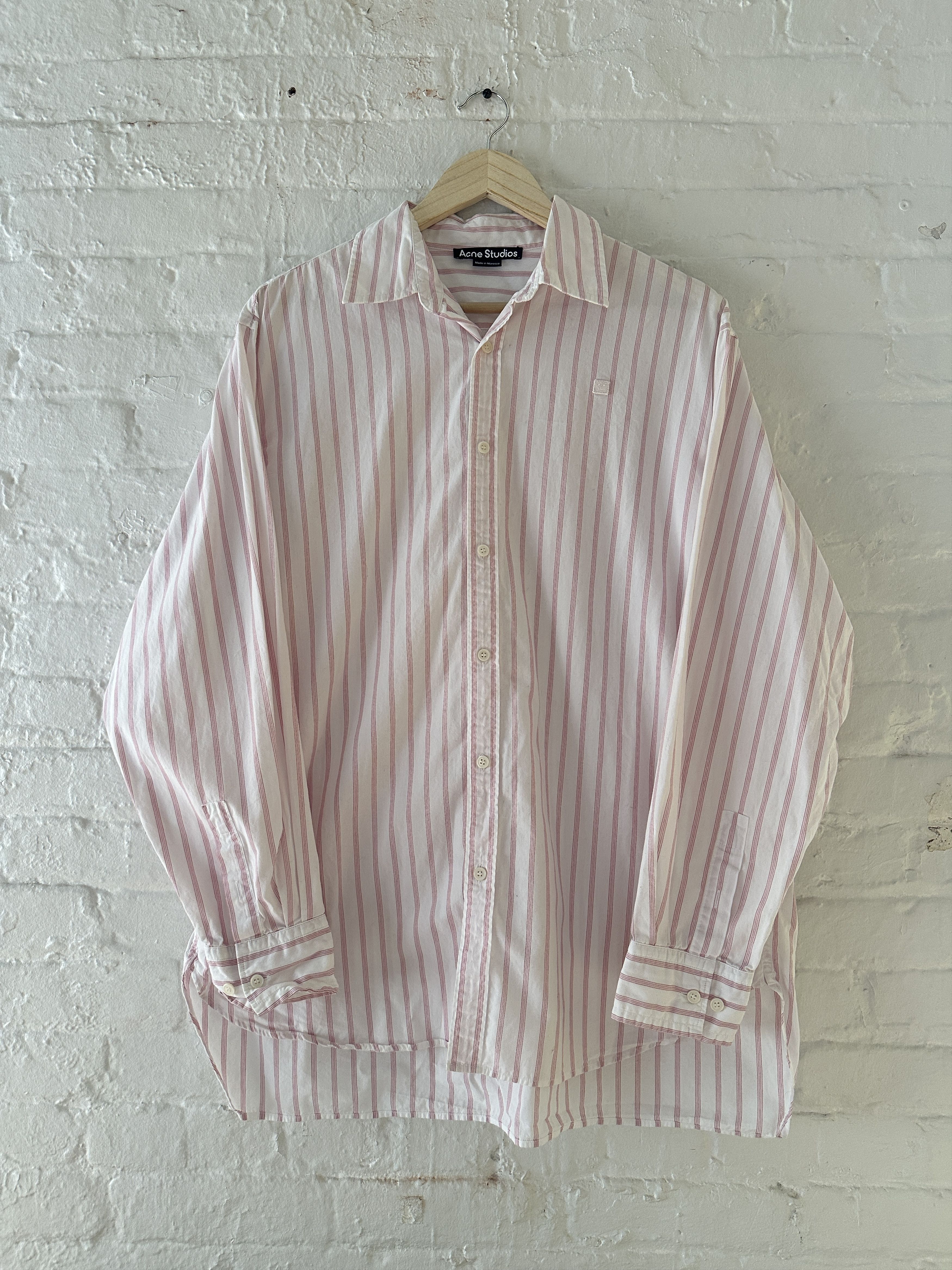 Acne Studios Acne Studios Striped Oversized Shirt Size US XL / EU 56 / 4 - 1 Thumbnail