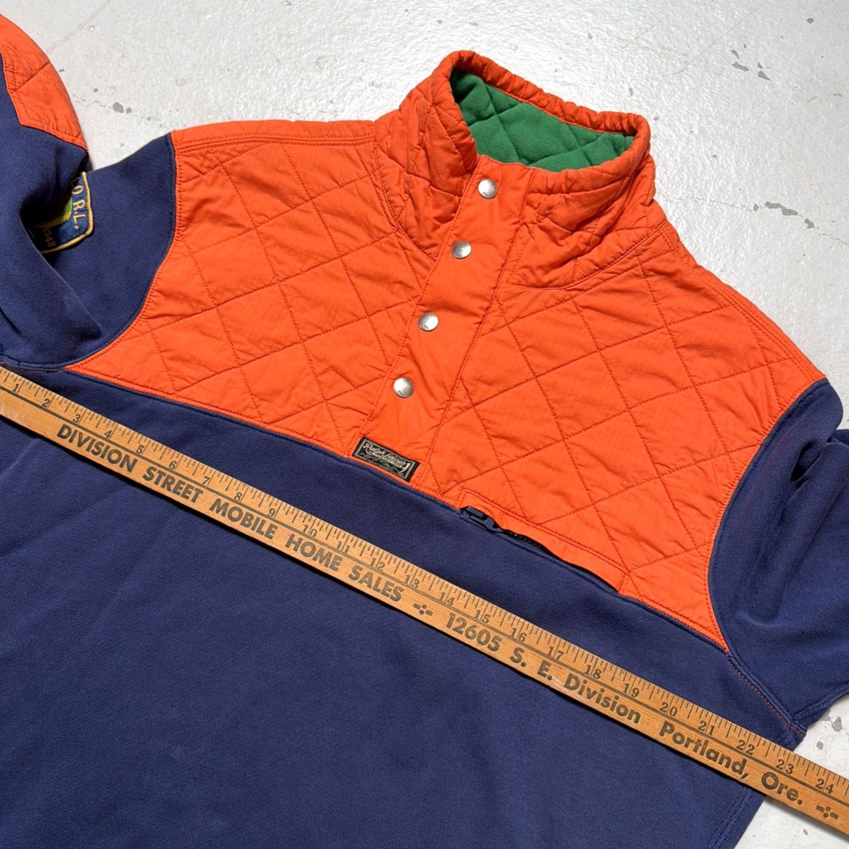 Polo Ralph Lauren VINTAGE Polo Ralph Lauren Sweater L Quilted Pullover Snap Chief Canoe Kayak Club Size US L / EU 52-54 / 3 - 3 Thumbnail