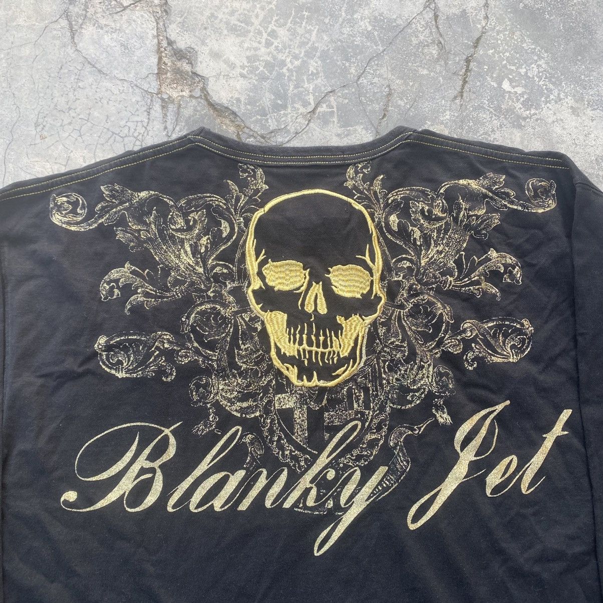 Japanese Brand Blanky Jet Glitter Gold Skull tee Size US XXL / EU 58 / 5 - 2 Thumbnail