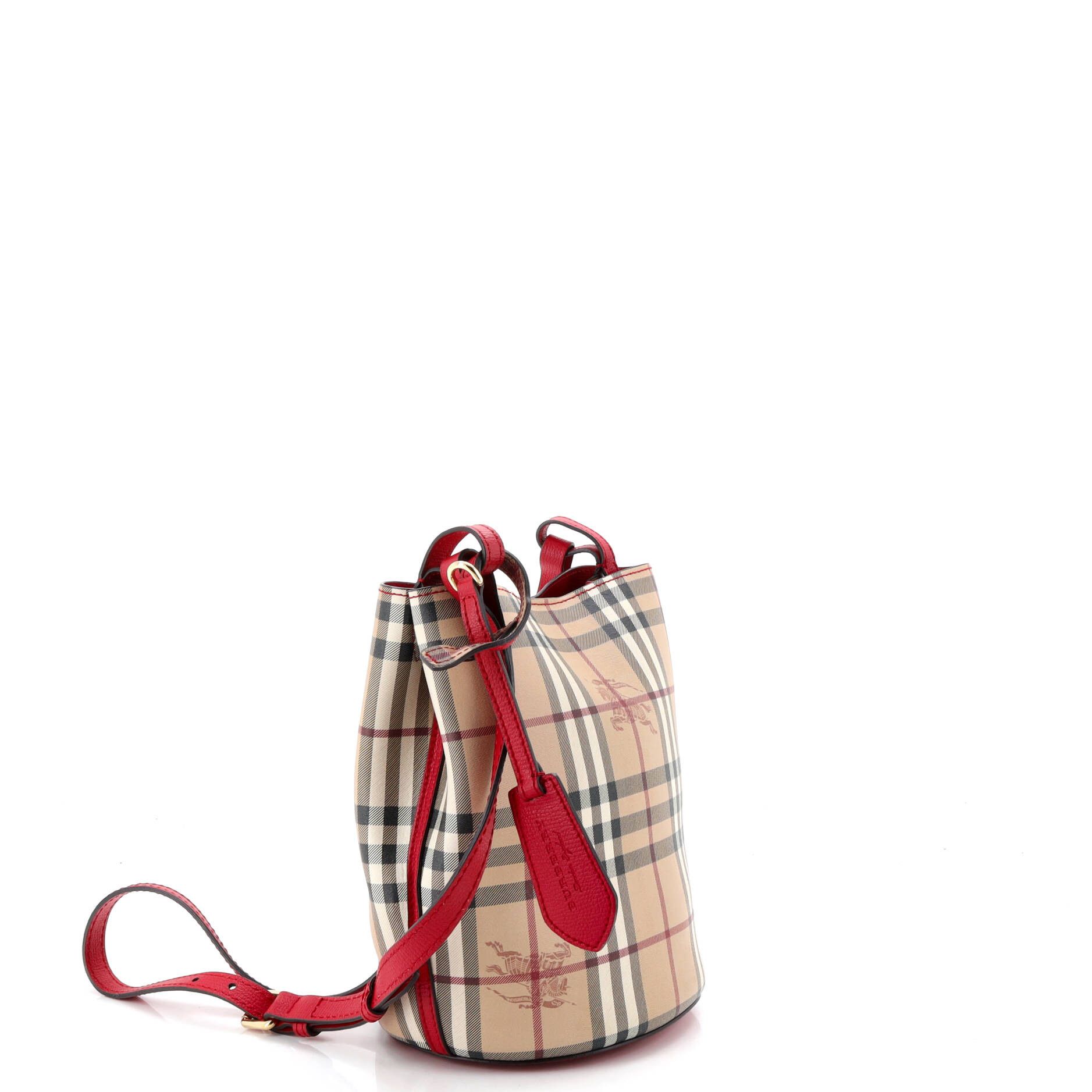 Burberry Lorne bucket bag haymarket coated canvas small Size ONE SIZE - 1 Thumbnail