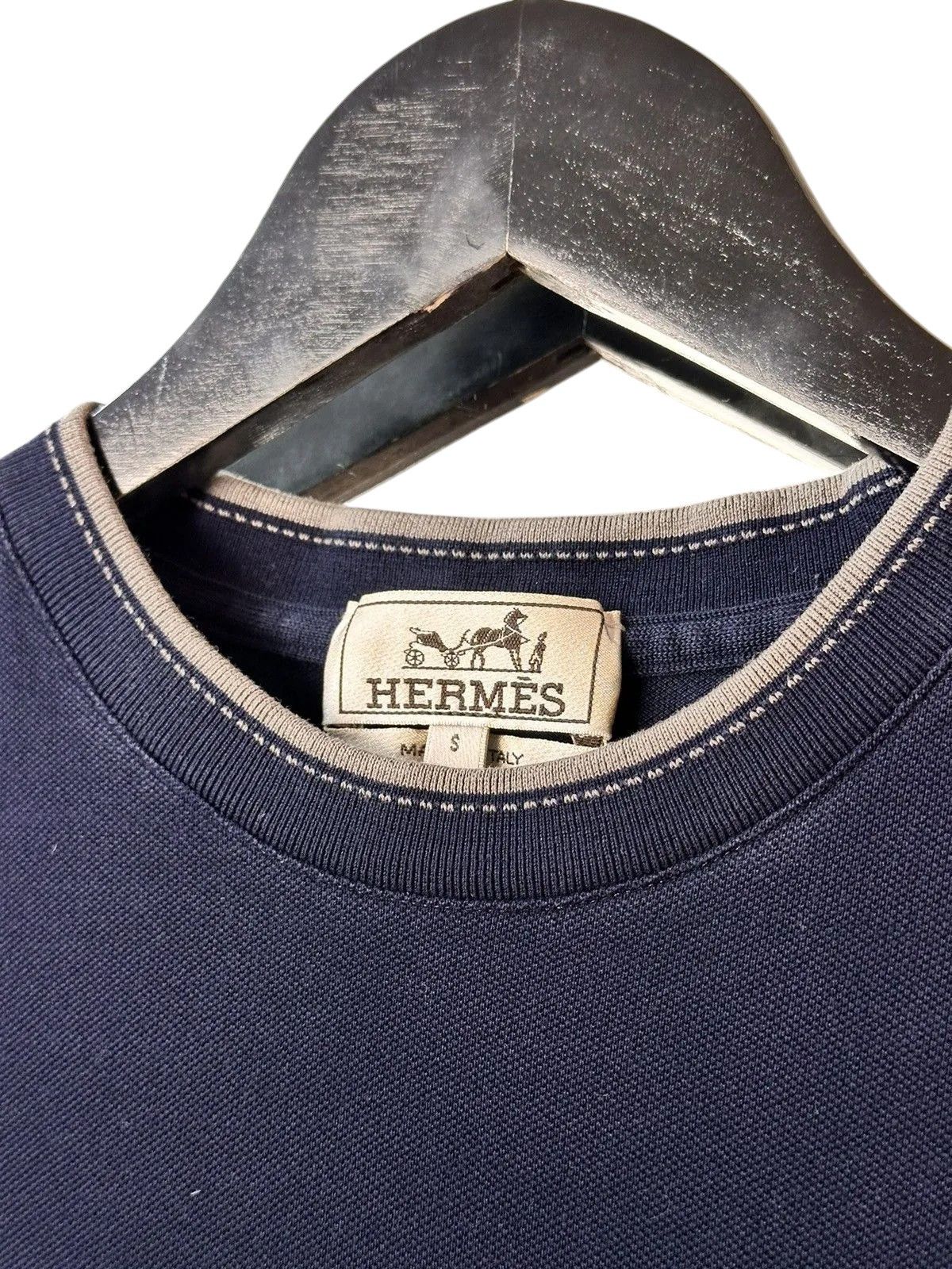 Hermes Vintage Hermes Paris H Logo Embroidered Cotton Shirt Size US S / EU 44-46 / 1 - 6 Thumbnail