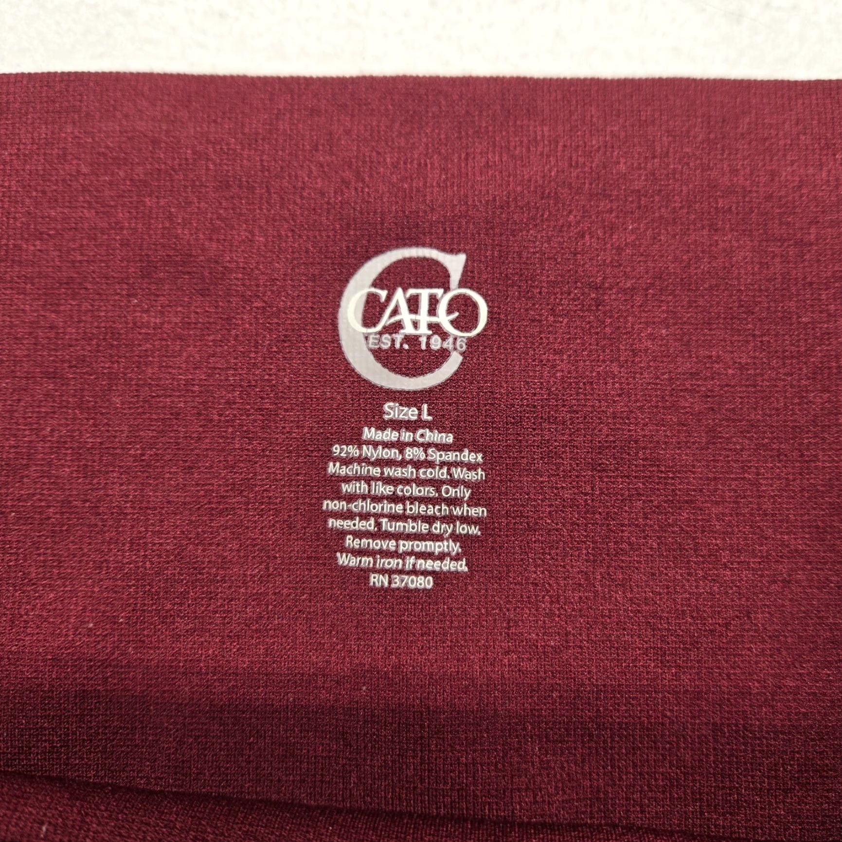 Vintage Cato Leggings Women L High Rise Red Nylon Polyester Spandex Activewear Pants Adult Size L - Vintage? No (adjust) Size 36" / US 14 / IT 50 - 3 Thumbnail