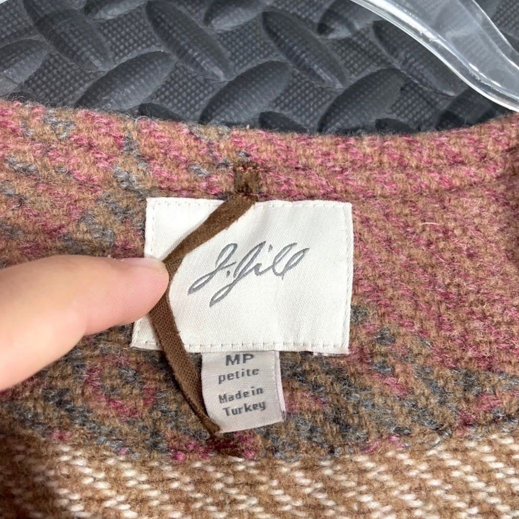 J. Jill J. Jill Brown Paisley Long Cardigan Sweater Women's Size MP Size M / US 6-8 / IT 42-44 - 3 Thumbnail