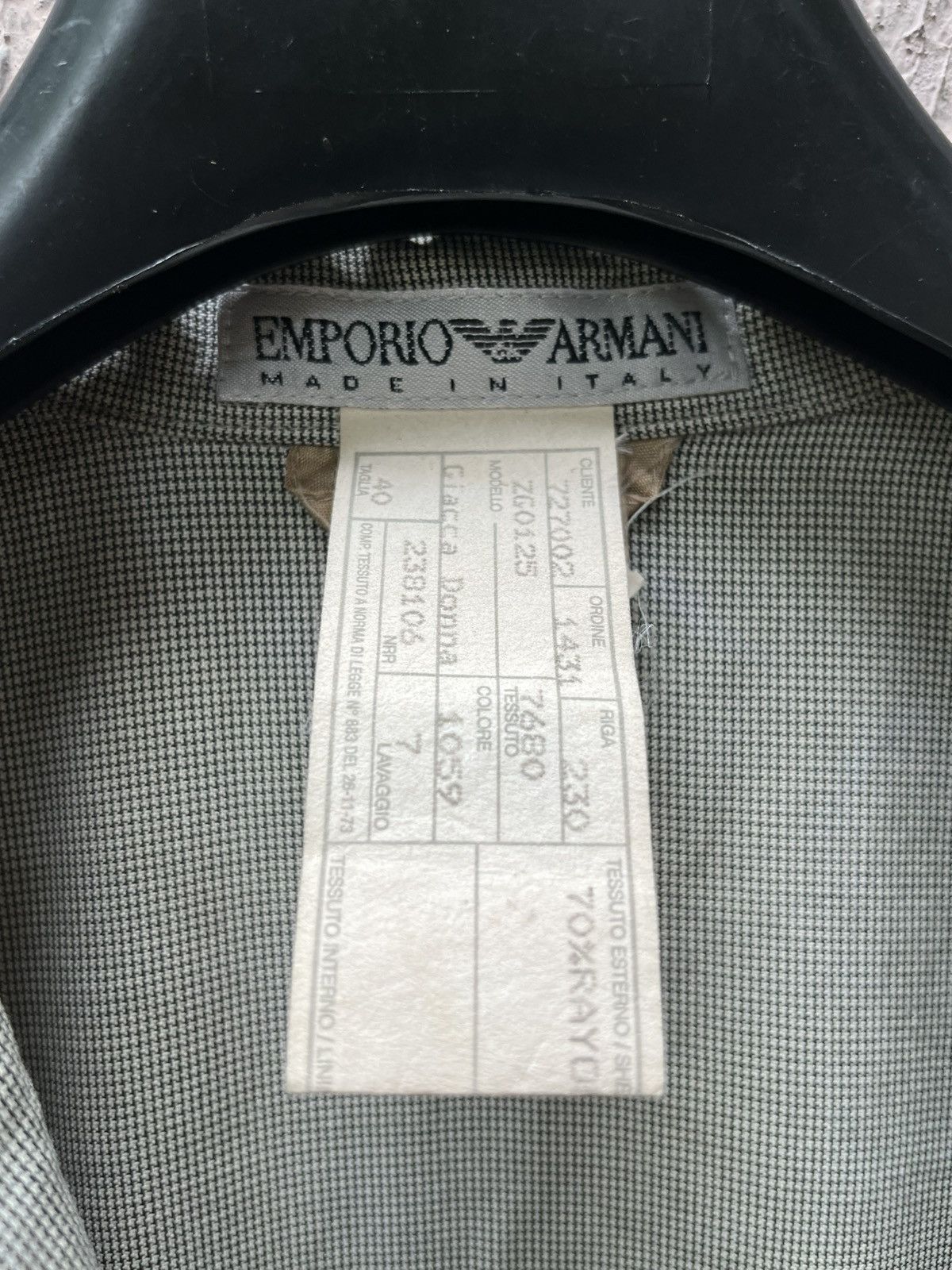 Emporio Armani Vintage Emperio Armani Grey Size 40R - 5 Thumbnail