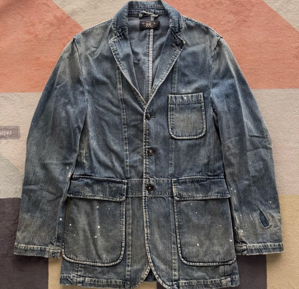RRL Ralph Lauren RRL Ralph Lauren Distressed Denim Jacket K22 Size US S / EU 44-46 / 1 - 1 Thumbnail