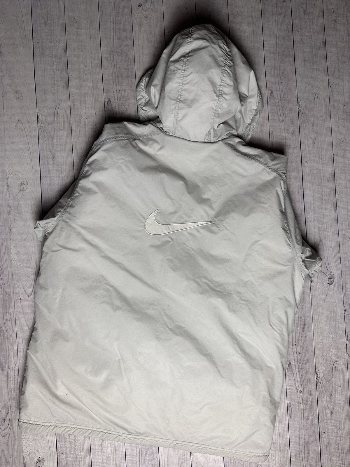 Nike × Vintage Vintage Nike parka jacket white reversible fleece size L/Xl Size US L / EU 52-54 / 3 - 10 Thumbnail