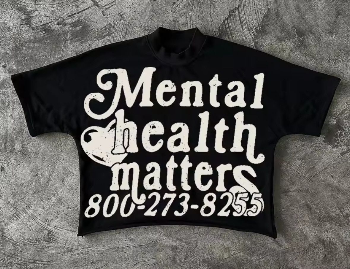 Other Streetwear Y2K Retro Mental Health Matters T-Shirt Size US XXL / EU 58 / 5 - 1 Thumbnail