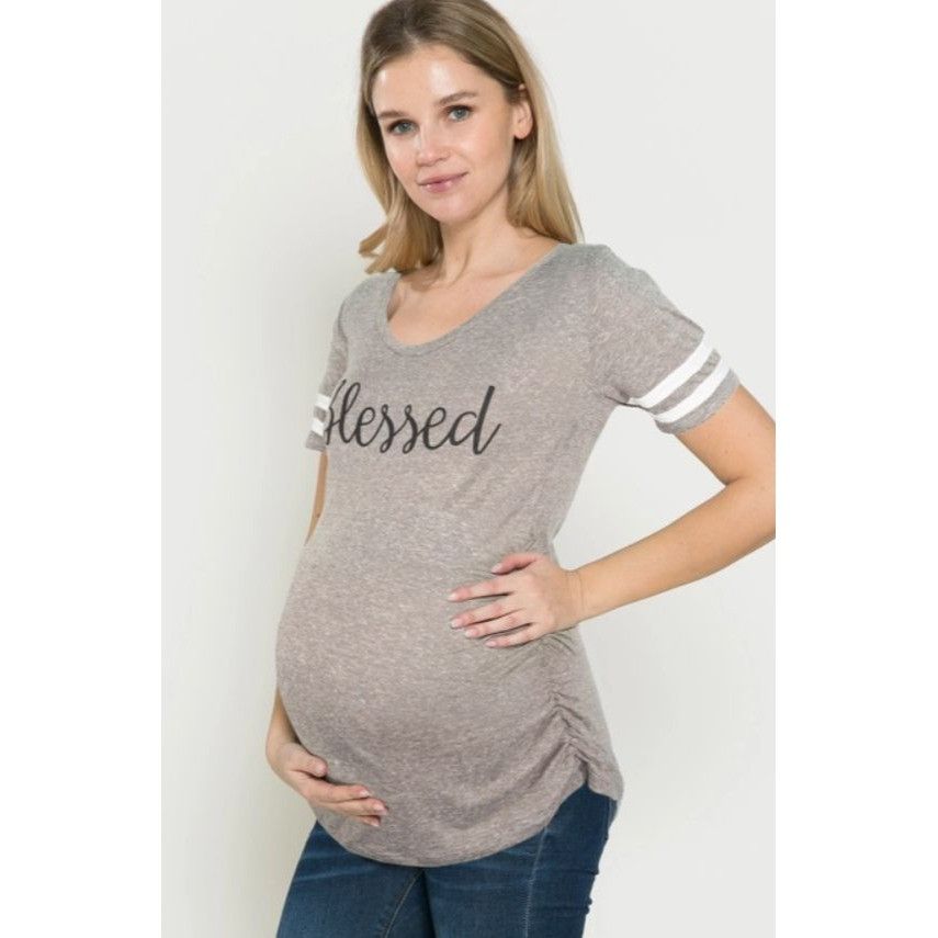 Other Maternity T-Shirt "Blessed" Slogan Short Sleeve Casual Fit L Size L / US 10 / IT 46 - 1 Thumbnail
