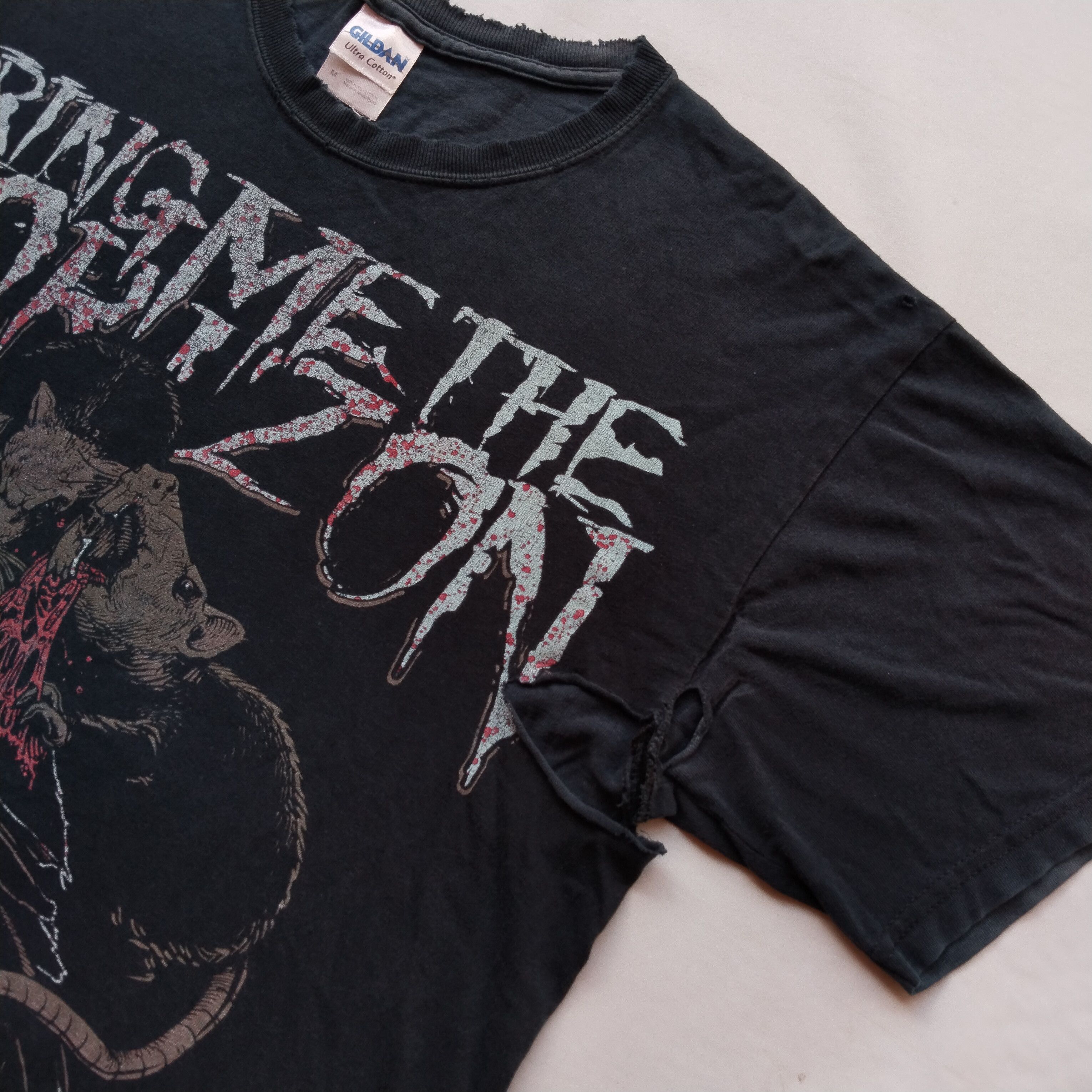 Band Tees × Vintage BRING ME THE HORIZON RATS WAR Vintage Tee Size US M / EU 48-50 / 2 - 6 Thumbnail