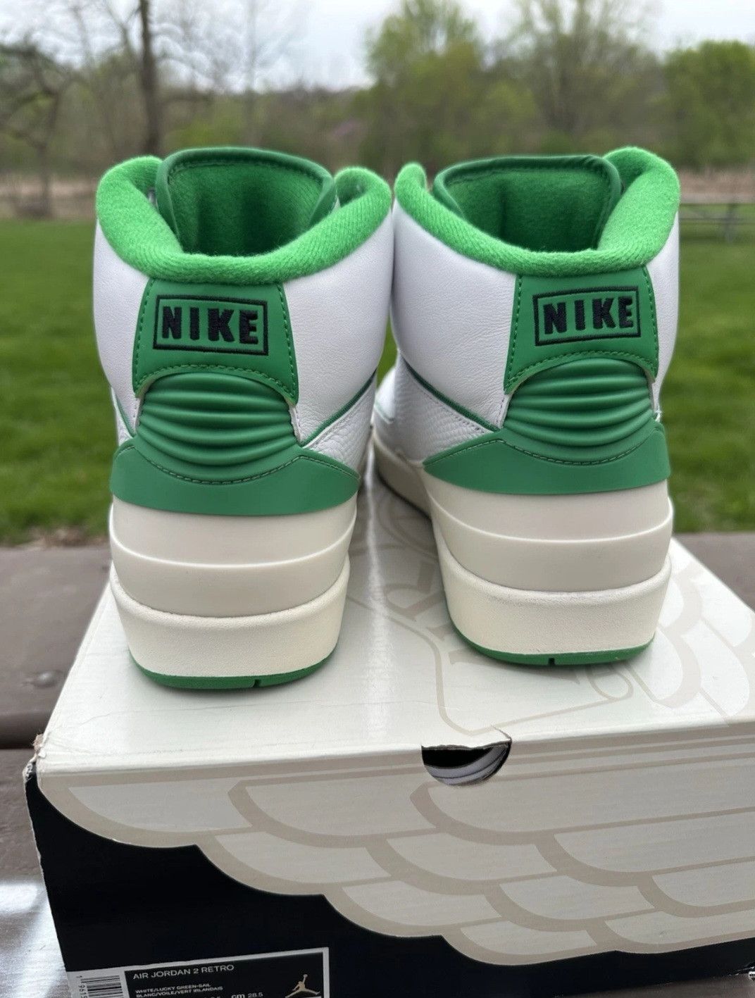 Jordan Brand Nike Air Jordan Retro 2 Lucky Green DR8884103 Size 10.5 Men Size US 10.5 / EU 43-44 - 5 Thumbnail