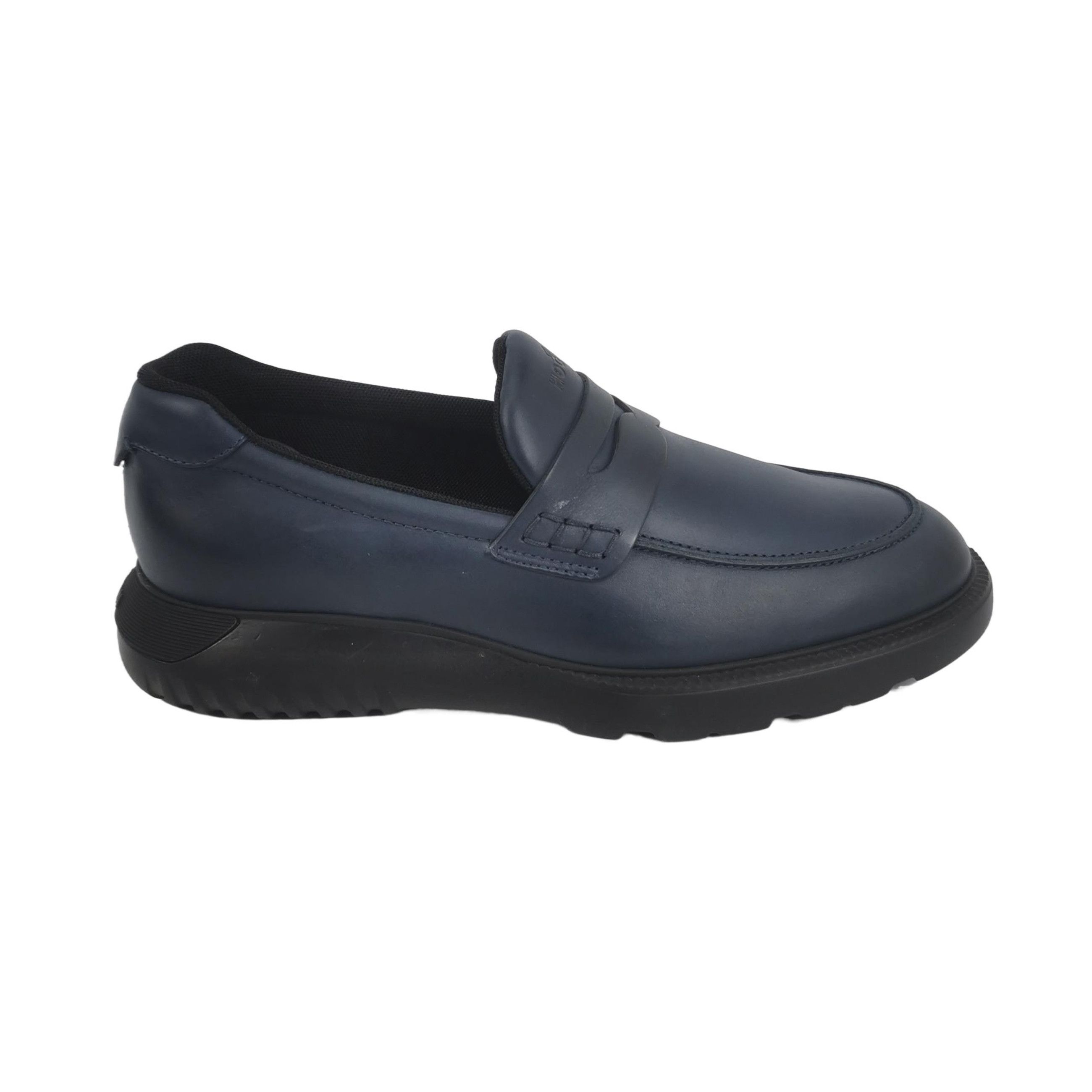 Hogan Hogan Blue Leather Penny Loafers Size 40 Size US 7 / EU 40 - 1 Thumbnail