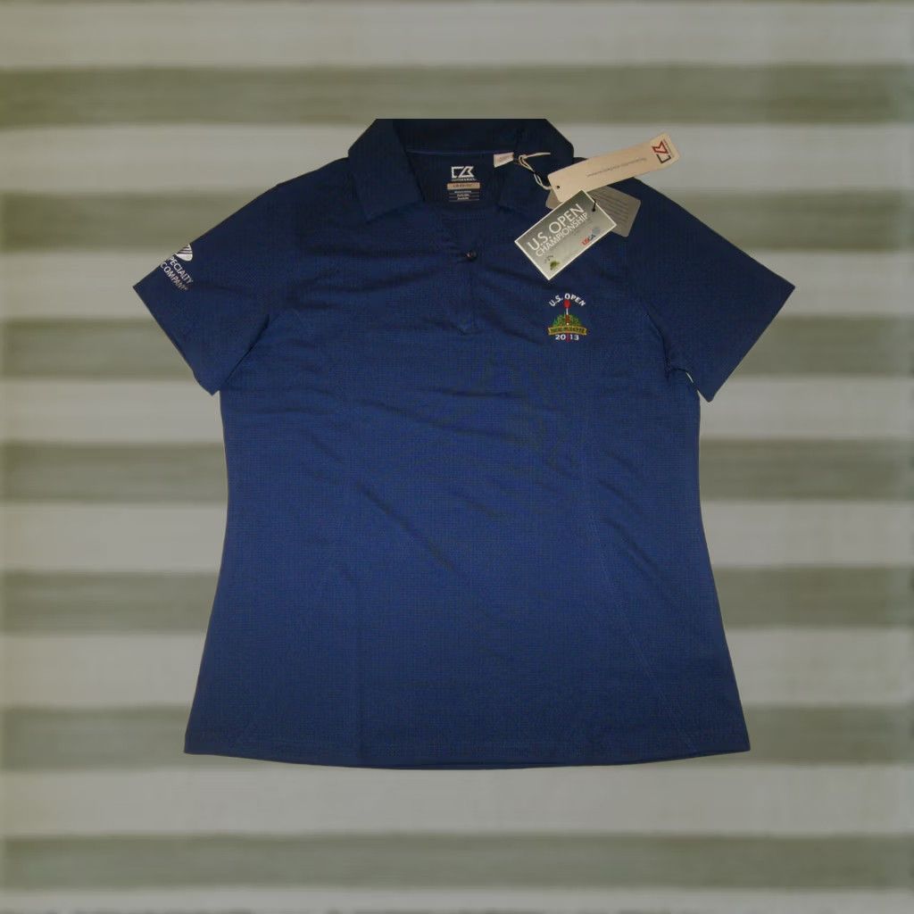 Vintage Ladies 2013 US Open Merion Polo Shirt W/Tags Blue Polo for Women Large Golf PGA TOUR Embroidered Moisture Wicking Short Sleeve Casual Shirt Size L / US 10 / IT 46 - 1 Thumbnail