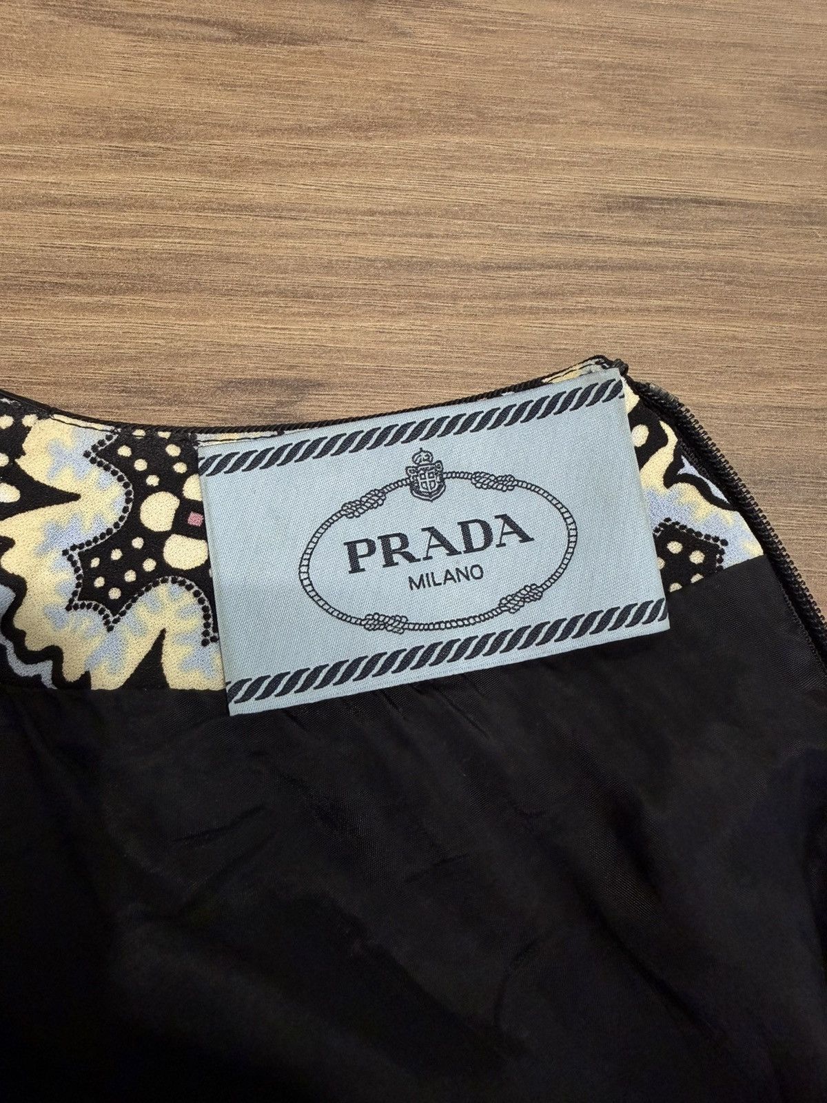 Prada Prada 2015 Purple & Blue Printed Viscose Stretch Crepe Dress Size S / US 4 / IT 40 - 19 Thumbnail