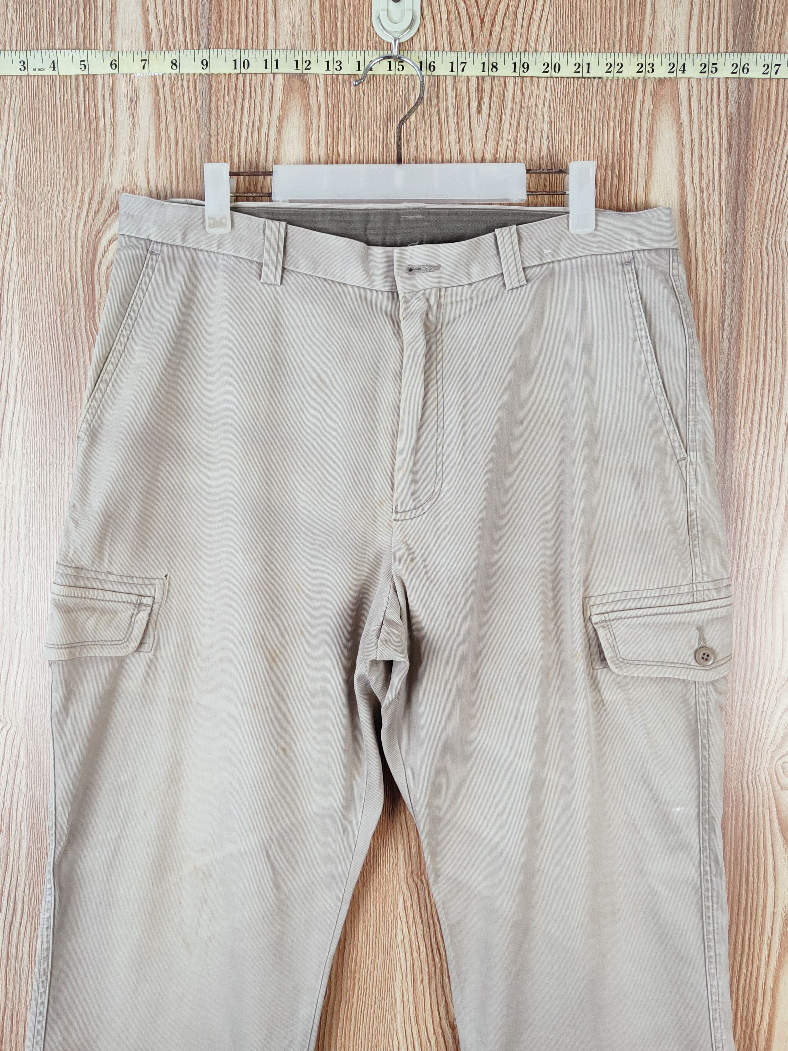 Japanese Brand Topvalu Beige Multipocket Tactical Cargo Pants #W453 Size US 36 / EU 52 - 2 Thumbnail