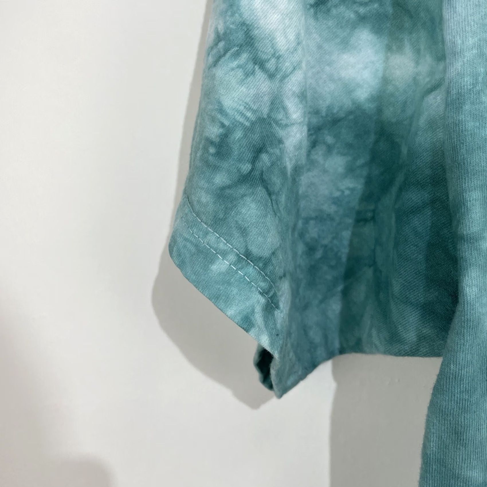 Vintage VINTAGE LAT Sportswear Green Tie Dye Sleep Shirt One Size Egyptian Hieroglyphics Shirt Unisex Adults Short Sleeve Tie Dye Pockets 100% Cotton Size ONE SIZE - 5 Thumbnail