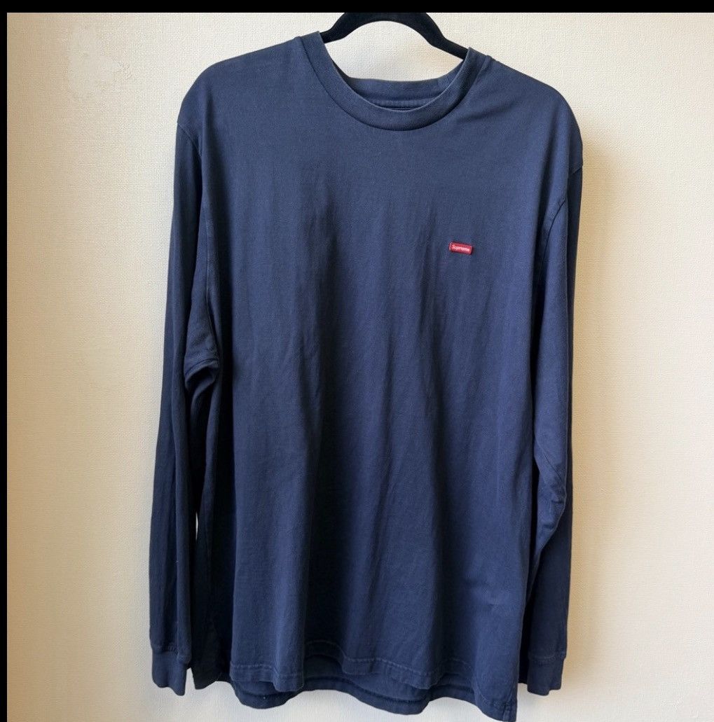 Supreme Supreme Small Box Logo Long Sleeve Tee Navy Blue XL Size US XL / EU 56 / 4 - 4 Thumbnail