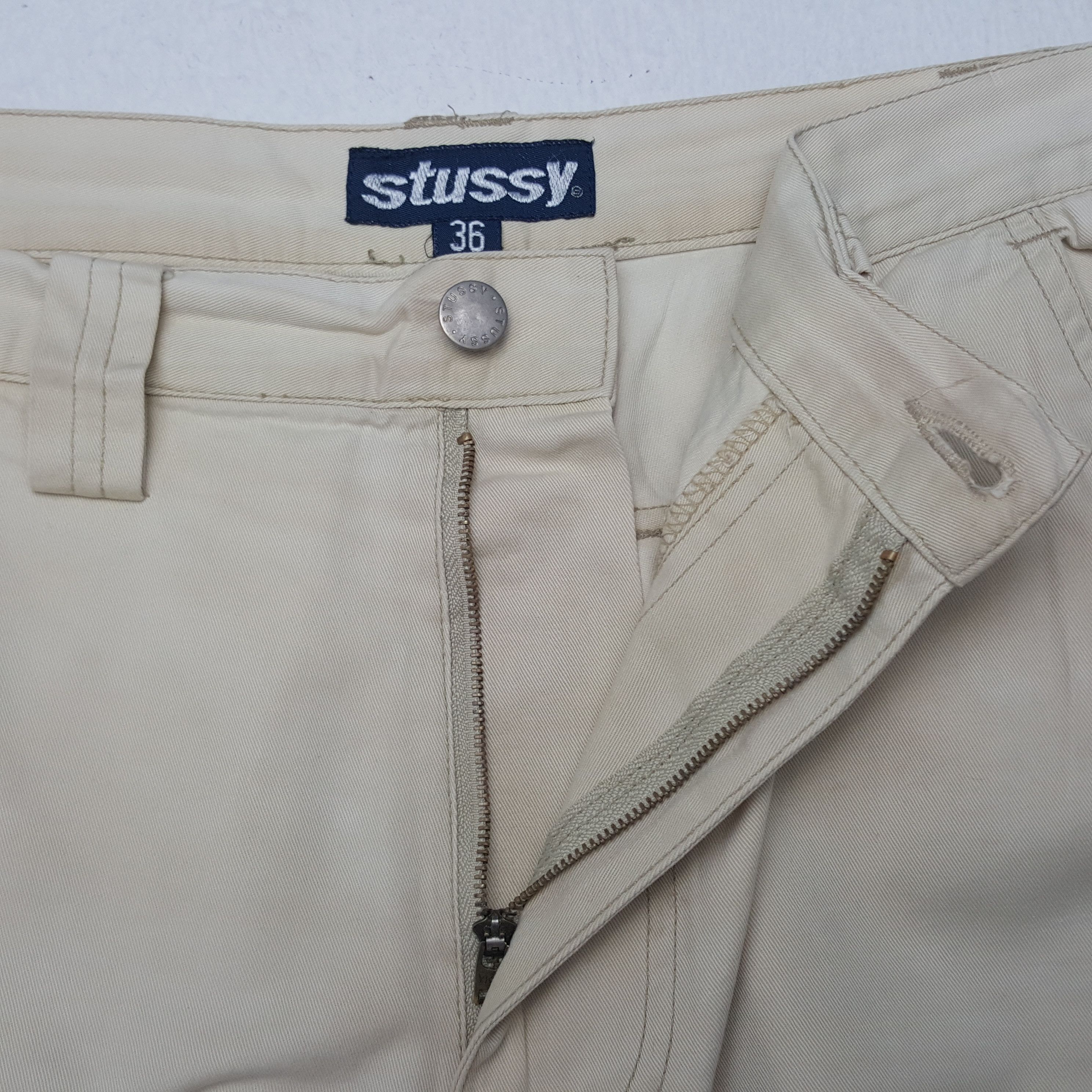 Stussy × Vintage Vintage STUSSY USA Custom Art Logo Cargo Shorts Pants Size US 34 / EU 50 - 10 Thumbnail