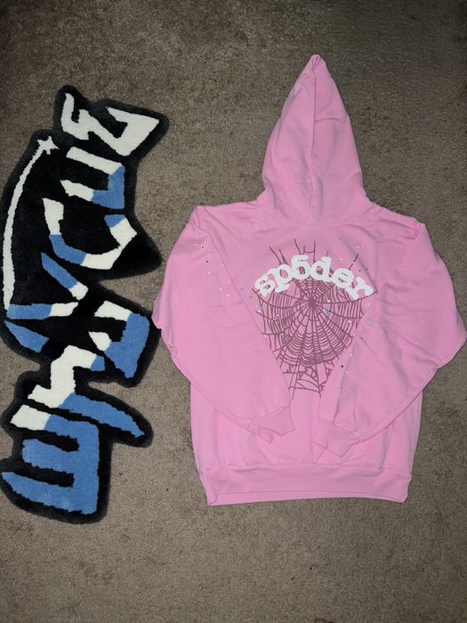 Sp5der OG Web Hoodie Pink