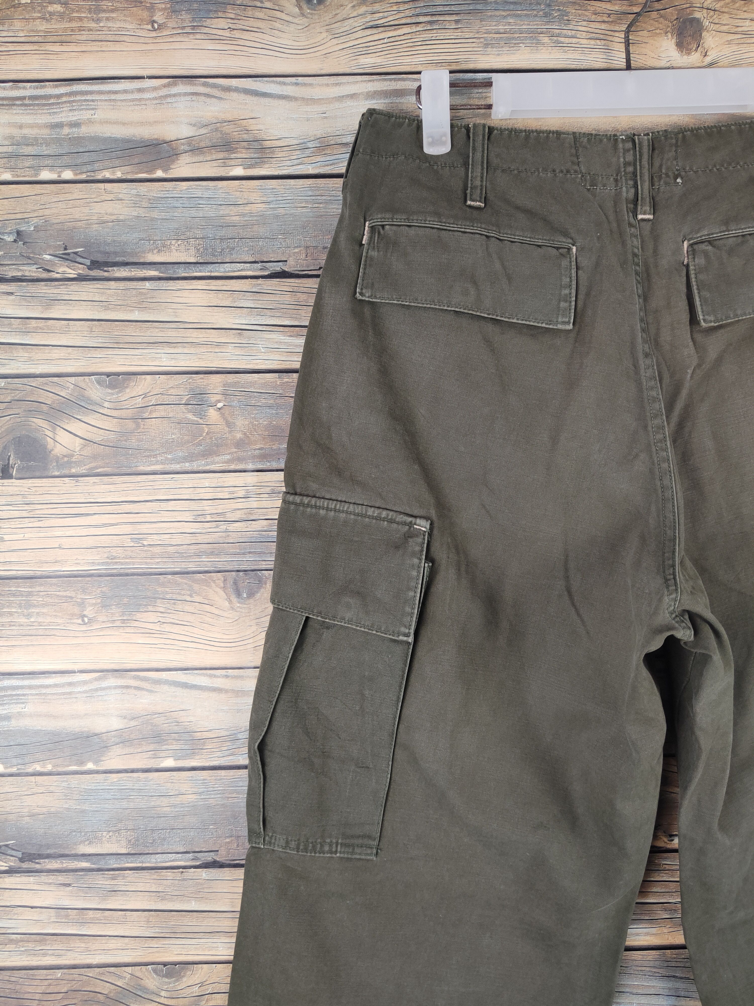 Japanese Brand DL Blue Way Olive Multipocket Tactical Cargo Pants #1485 Size US 30 / EU 46 - 8 Thumbnail