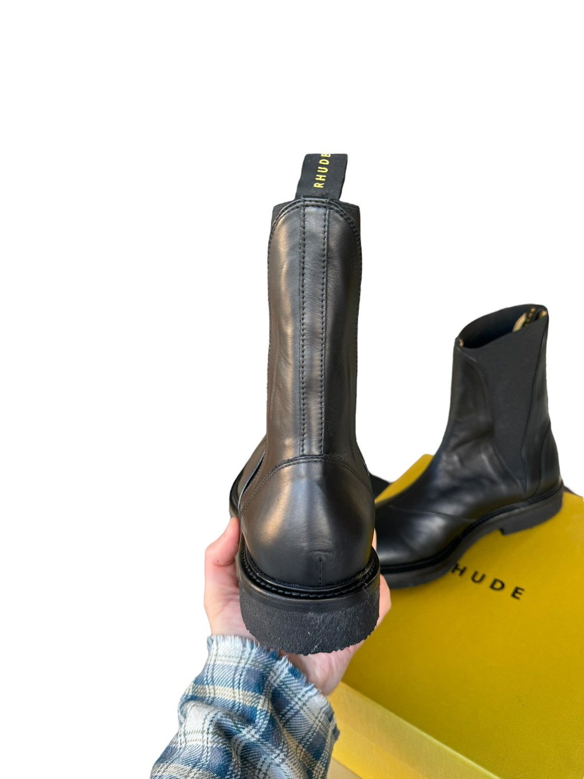 Rhude Unreleased 2020 Black Mid Chelsea Boot Size US 9 / EU 42 - 8 Thumbnail